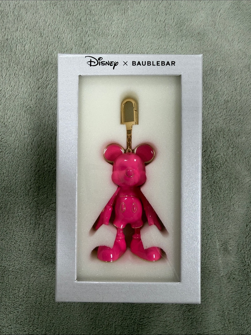 BaubleBar Disney Pink Mickey Bear Keychain